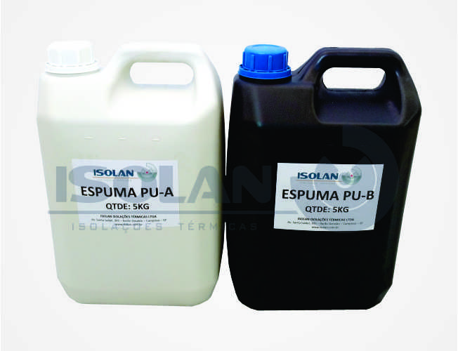Componentes líquidos A+B para injeção de espuma de poliuretano.
